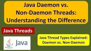 Java Daemon vs. Non-Daemon Threads: Understanding the Difference | Daemon thread | Java Threads