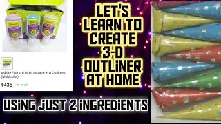 diy homemade craft supplies# 3-d outliner at home using 2 ingredients