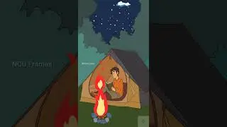 Camping Under the Stars: A Peaceful Night in the Wilderness ||#2danimation #cartoon