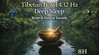 432Hz Tibetan Bowl | Natural River Sounds | Deep Sleep &bull; Stress Relief &bull; Healing Frequencies