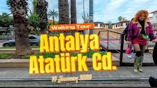 Antalya Atatürk caddesi Muratpaşa Walking Tour 10 Jan 2026 #antalya #walkingtour #citycentre #travel