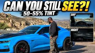 50-55% Windshield Tint on the Camaro SS 1LE | How Bad Is It?! POV Day & Night Drive