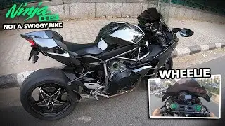 kawasaki Ninja H2 Crazy Ride 😱| Wheelie Attempt 😁