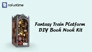 Fantasy Train Platform Book Nook Kit | Magical Vintage Station Miniature | Rofuntime