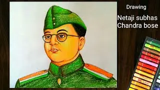 Netaji Subhash Chandra Bose drawing ||how to draw subhasChandra portrait easy