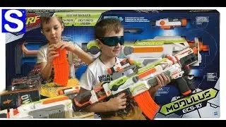 Бластер НЕРФ   Nerf N Strike Modulus ECS 10 Полный видео обзор НЁРФ