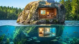 Building Underwater Secret Room In Solid Granite (ASMR)