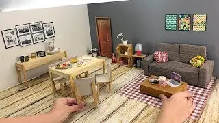 DollHouse Living Room for Barbie Doll - Hacks And Crafts - DIY Miniature