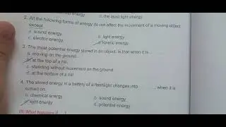 Answer of model exam 2/concept 2.2/energy & motions#science #4th_primary #4th_grade 