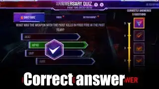Anniversary quiz Correct answer