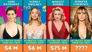 Yearly Earning Comparison Of Hollywood Actresses 2025 | Actresses Data Comparison