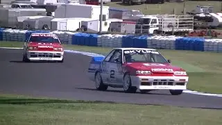 Nissan Skyline HR31 GTS-R Group A screaming RB20DET sound | Phillip Island Classic