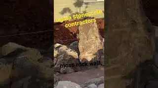 hawaii building boulder moss rock walls #koaridge #ngatastonecrete #masonry #hawaii #retainingwall #