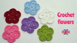 Simple crochet flowers - crochet tutorial