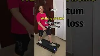 Walking pad for postpartum weight loss Day 1 #dubai #motivation #treadmill