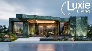 Inside a Breathtaking Multimillion-Dollar Green Marble Modern Mega Mansion in the USA | Luxie Living