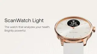 Withings ScanWatch Light - Hybrid Smart Watch, Heart Rate Monitoring, Fitness Tracker