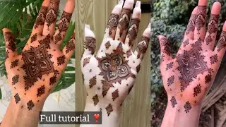 Simple Floral Mehndi Design | Easy Palm Mehndi for Beginners 🌸