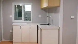 A 20-foot container house that costs just over $6,000 including kitchen and bathroom.