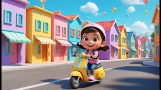 My Pink Scooty&rsquo;s Flying Wheels | Sparkle Ride Song for Toddlers | Scooter Adventure Rhyme
