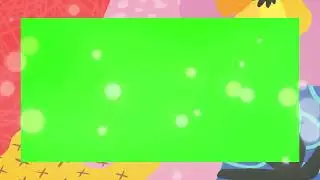 FLORAL BORDER OVERLAY WITH PARTICLES HD GREEN SCREEN