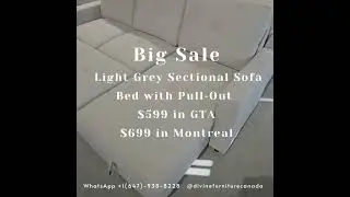 Light Grey Sectional #furniturecanad#torontolife #shortscanada #sofa #homedecorcanada#sofabed#canada