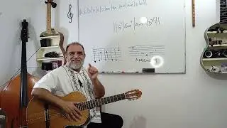Arpegio 4 con círculo de SOL y rasgueo para 6/8