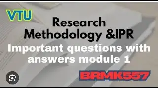 Research methodology important questions (BMRK557 ) 10 marks and 5marks previous question paper