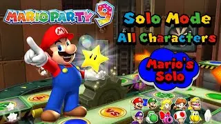 Mario Party 9 - Solo Mode - All Characters Playthrough - Part 2 Mario's Mini Stars Run