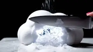 ASMR Knife Slices Through a Cloud &ndash; So Soft, So Sharp