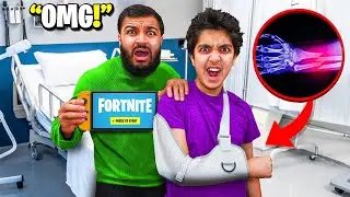 Little Brother BROKE HIS ARM While Playing Fortnite..