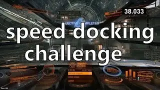 Elite Dangerous speed docking challenge 38.033 with a smooth landing