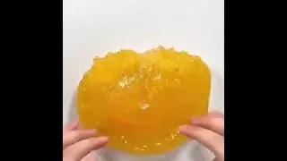 Clear orange jelly slime 🍊