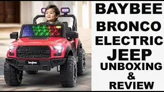 BAYBEE Bronco Electric Jeep for Kids 🔥 Full Review & Installation | Best Ride-On Car 2025