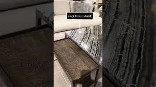 Bernhardt Strata Cocktail Table with Marble Top | Modern Coffee Table for Luxury Living Rooms