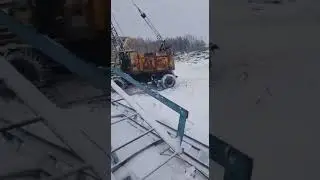 Монтаж крана ККС-10 при помощи четырёх кранов КС 4651