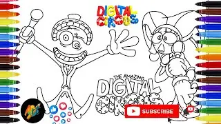 How to color The Amazing Digital Circus coloring page fun picture quick coloring