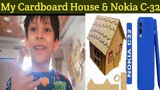 ||ViaanSaini Show|| My Card board house & Nokia C-32 Phone😊