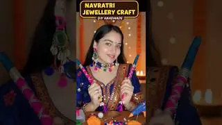 ❤️ DIY Navratri Jewellery ❤️| How to Make a Cowrie Shell Necklace | Homemade Garba craft #kateyegirl