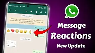 WhatsApp Message Reaction New Update 2021 | WhatsApp Message Reaction Like Instagram New Update 2021