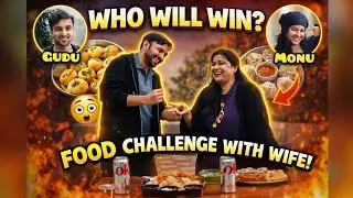 Food Challenge with Wife 😅🍽 | Rock, Paper and Scissors Challenge