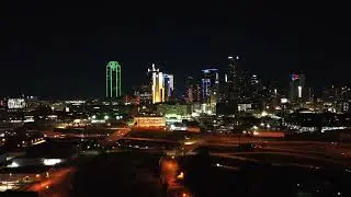 Dallas Drone footage at night