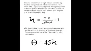 16 Episode 16:  Quaterns: Rotation without transcendental functions
