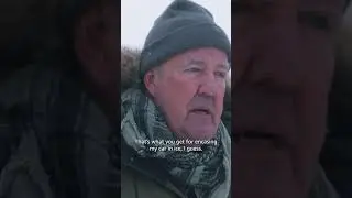 Clarkson Pushes Hammond Down a Ski Slope 😧 #Shorts