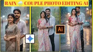 Gemini Ai Retro Couple Photo Editing | Couple Rain Ai Retro Photo Editing | Gemini Photo Edit Prompt