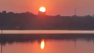 Wonderful sunset building ke upar
