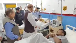 Defence Minister Raj Nath Singh visit GMC Jammu, met with Chishoti Padder cloudburst inj_ured