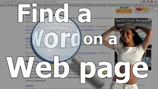 How to Find a Word on a Webpage. Using Control + F
