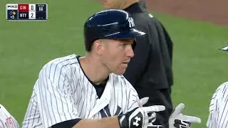 CIN@NYY: Todd Frazier's first hit at home as a Yankee