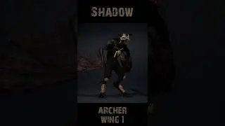 Shadow Archer Wing 1 #character #monster #3d #animation #gaming #model #unity #unreal